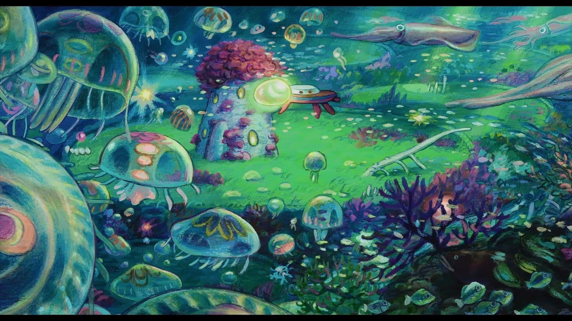 Underwater World Gake No Ue No Ponyo Background