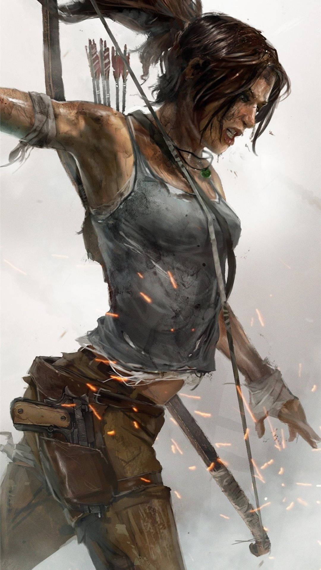 Unearth The Tomb Of New Adventures With Lara Croft On Your Iphone Background