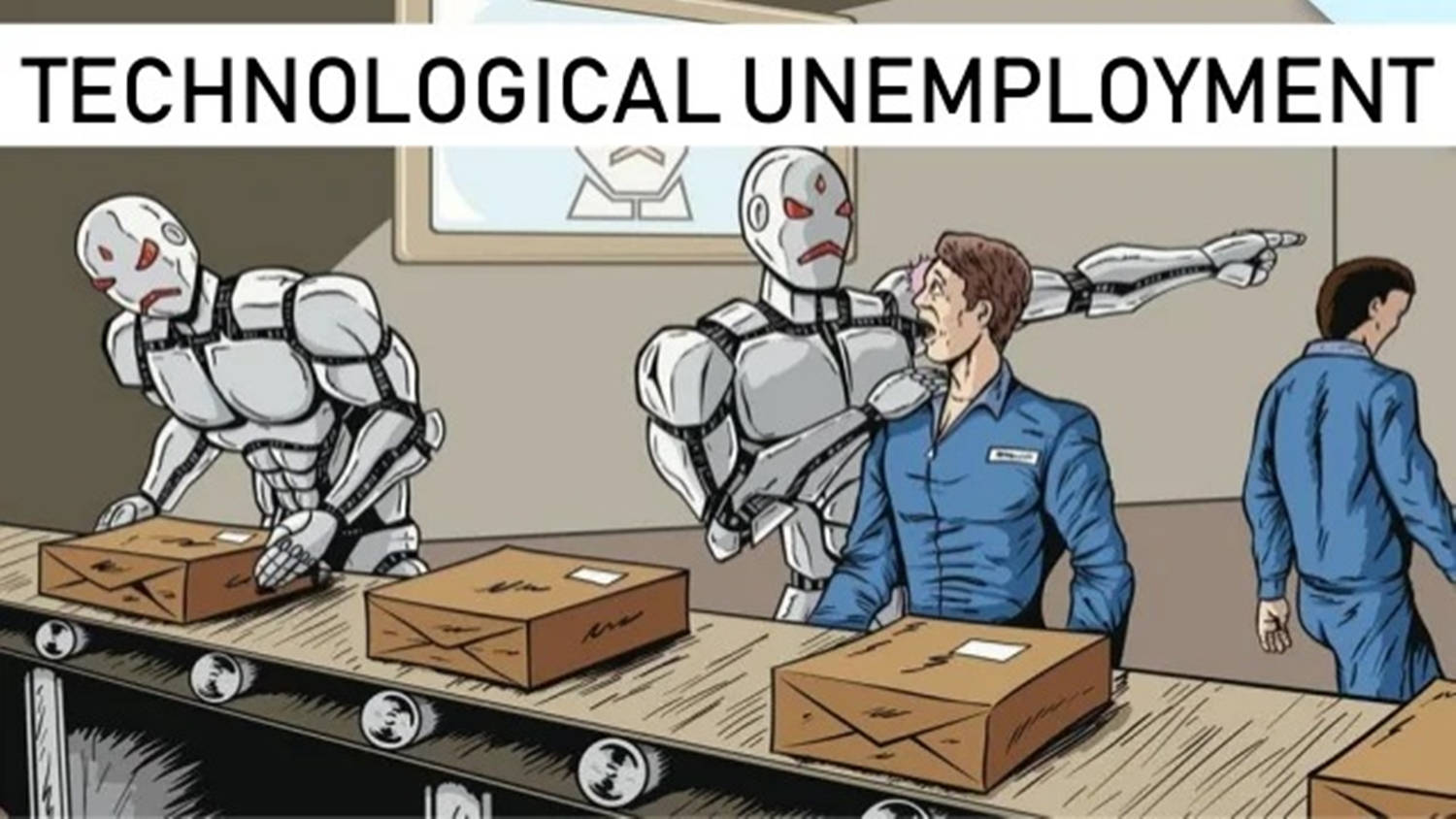 Unemployment And Technology Graphic Illustration Background