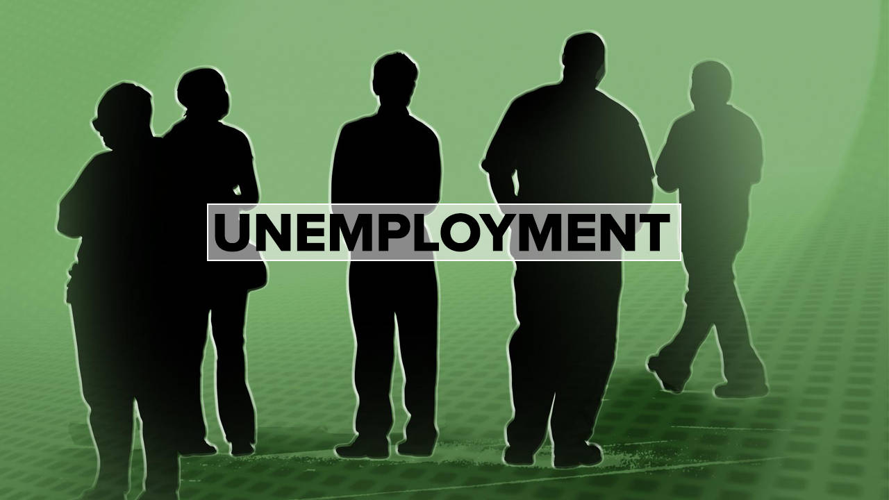 Unemployment Digital Art With Black Silhouettes Background