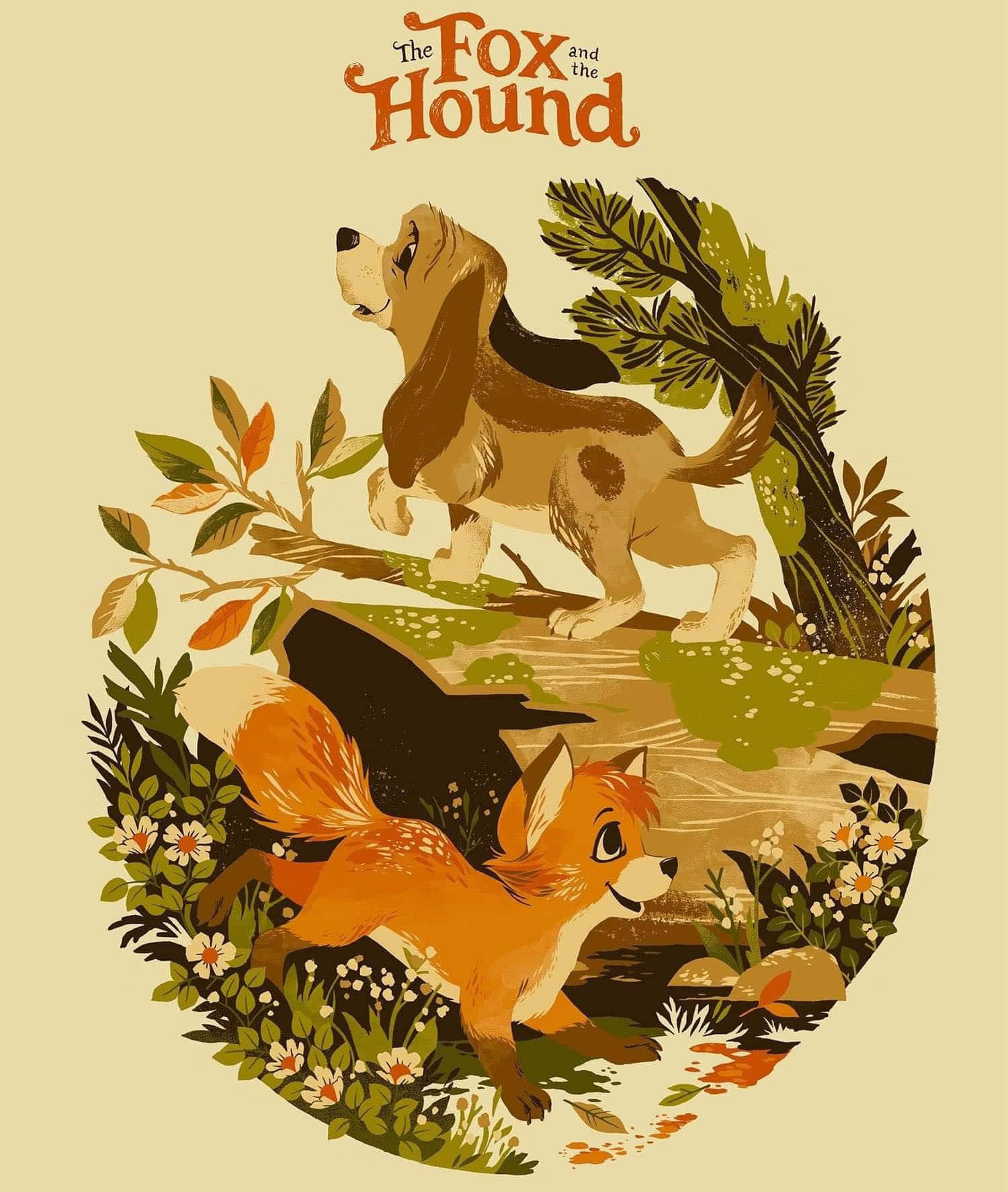 Unforgettable Friendship Between A Fox And A Hound Background