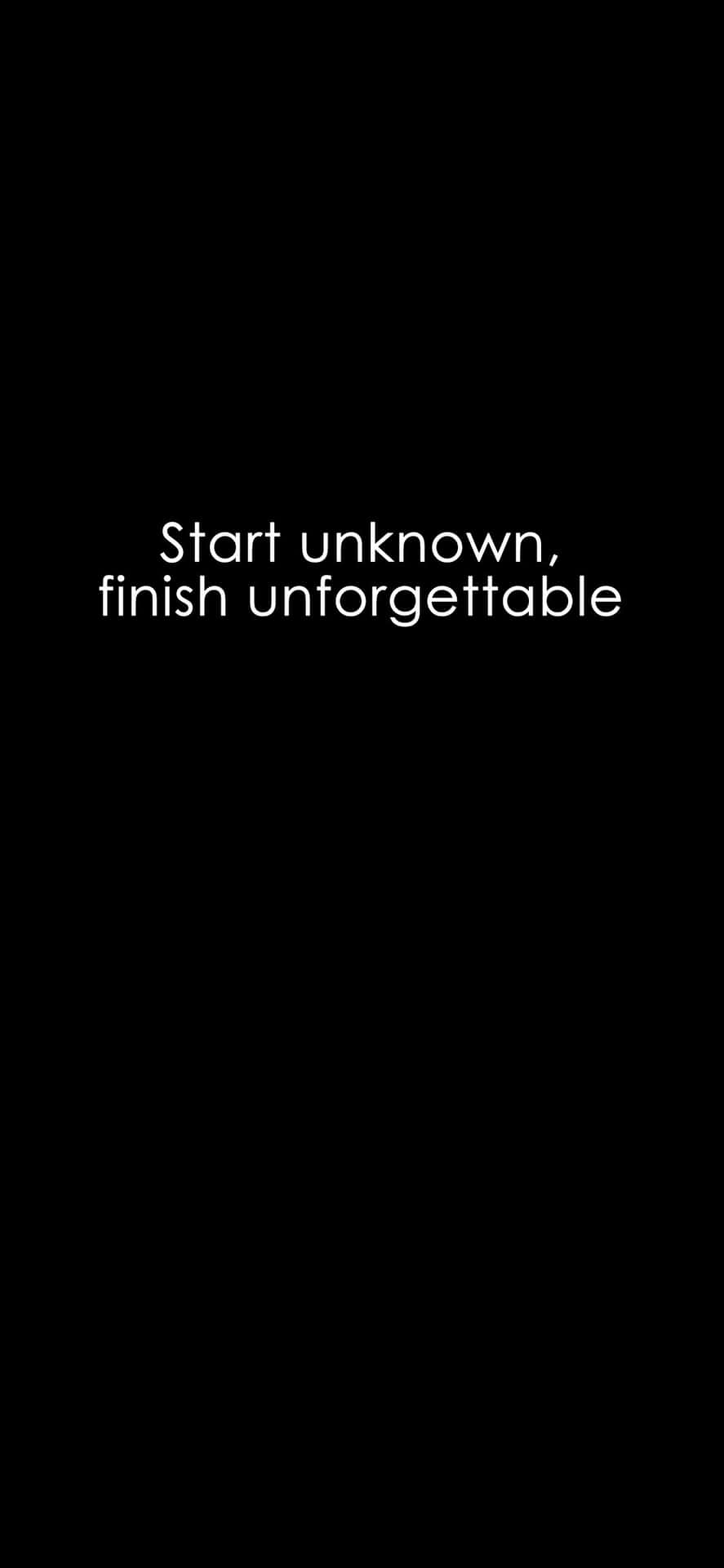 Unforgettable Inspirational Quote Black Background Background