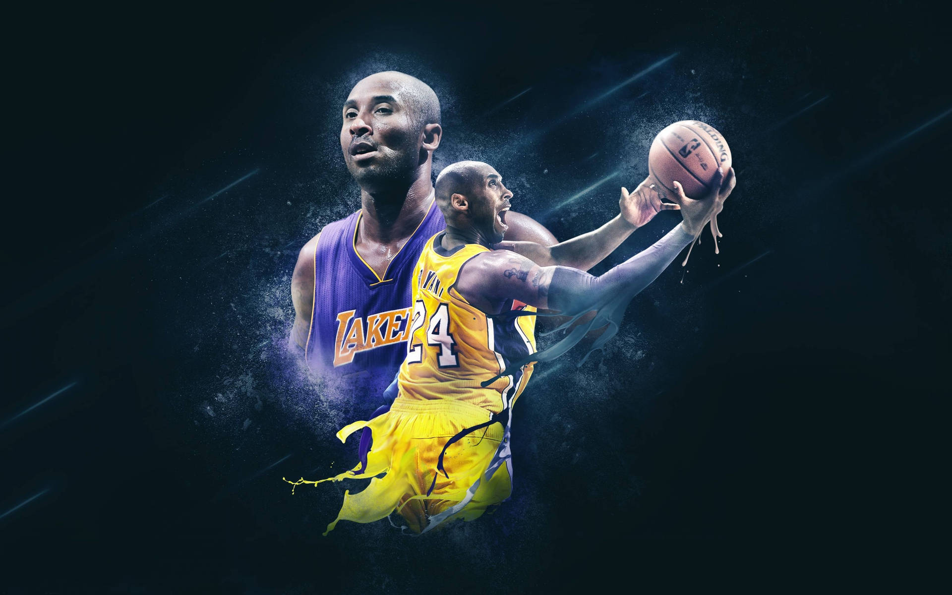 Unforgettable Legend: Aesthetic Portrait Of Kobe Bryant Background