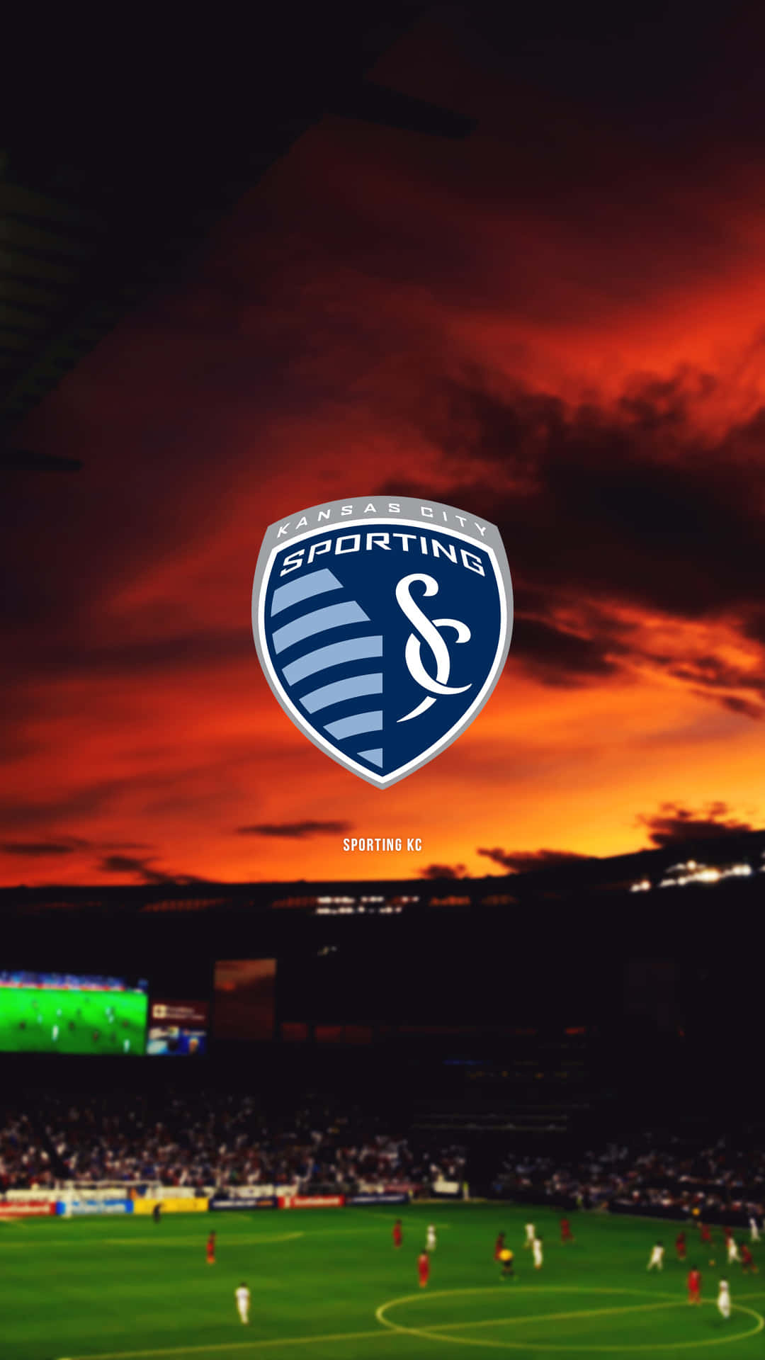 Unforgettable Sunset Over The Home Of Sporting Kansas City Background