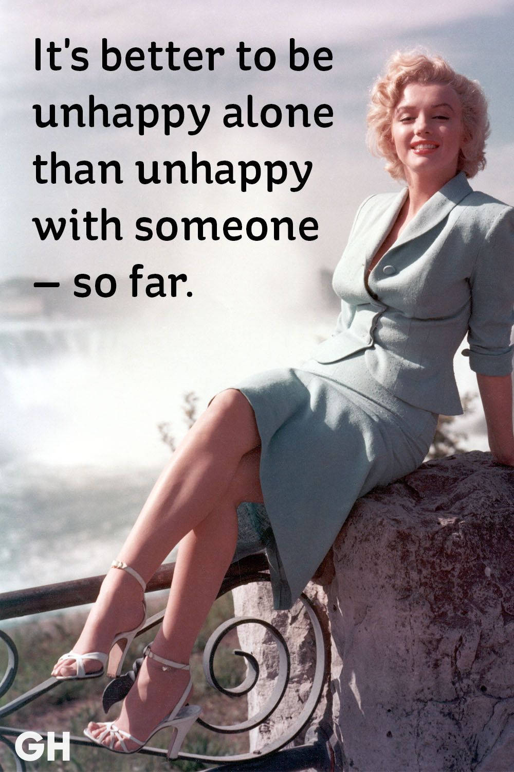 Unhappy Alone Marilyn Monroe Quotes Background