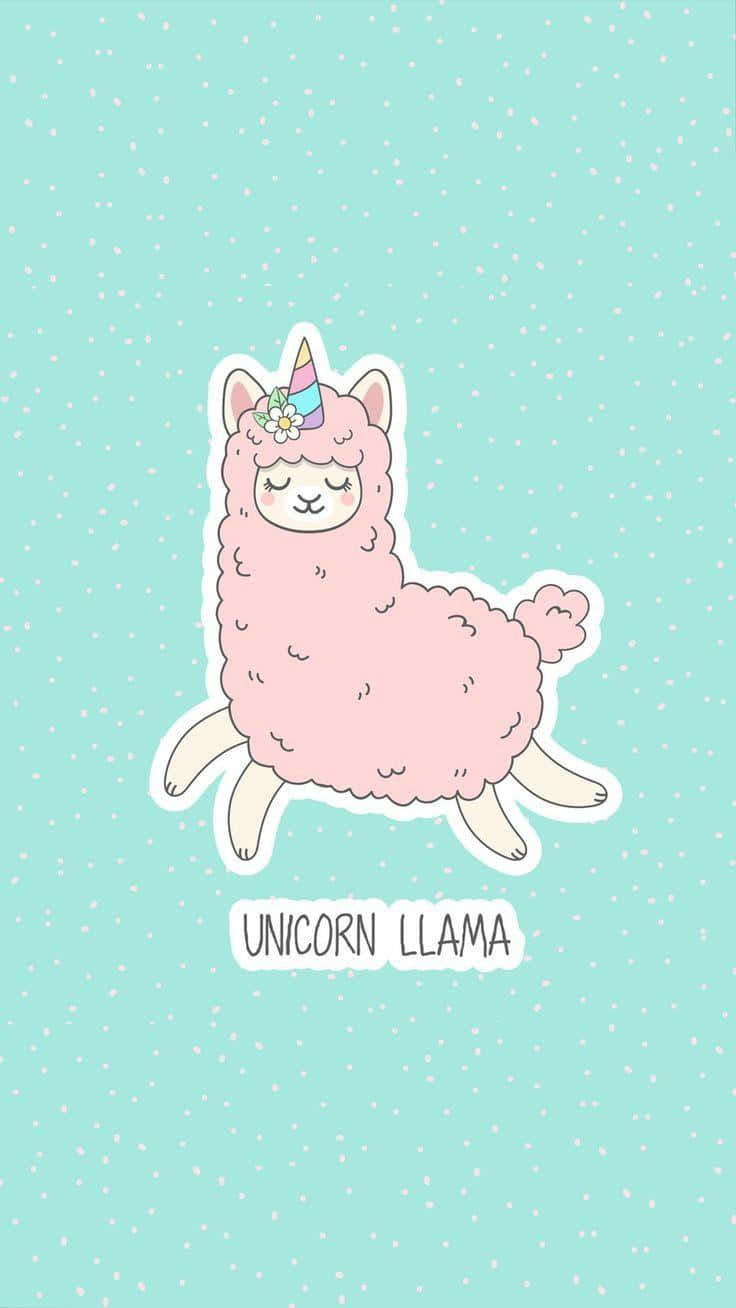 Unicorn Llama Sticker By Sassy Sassy Background