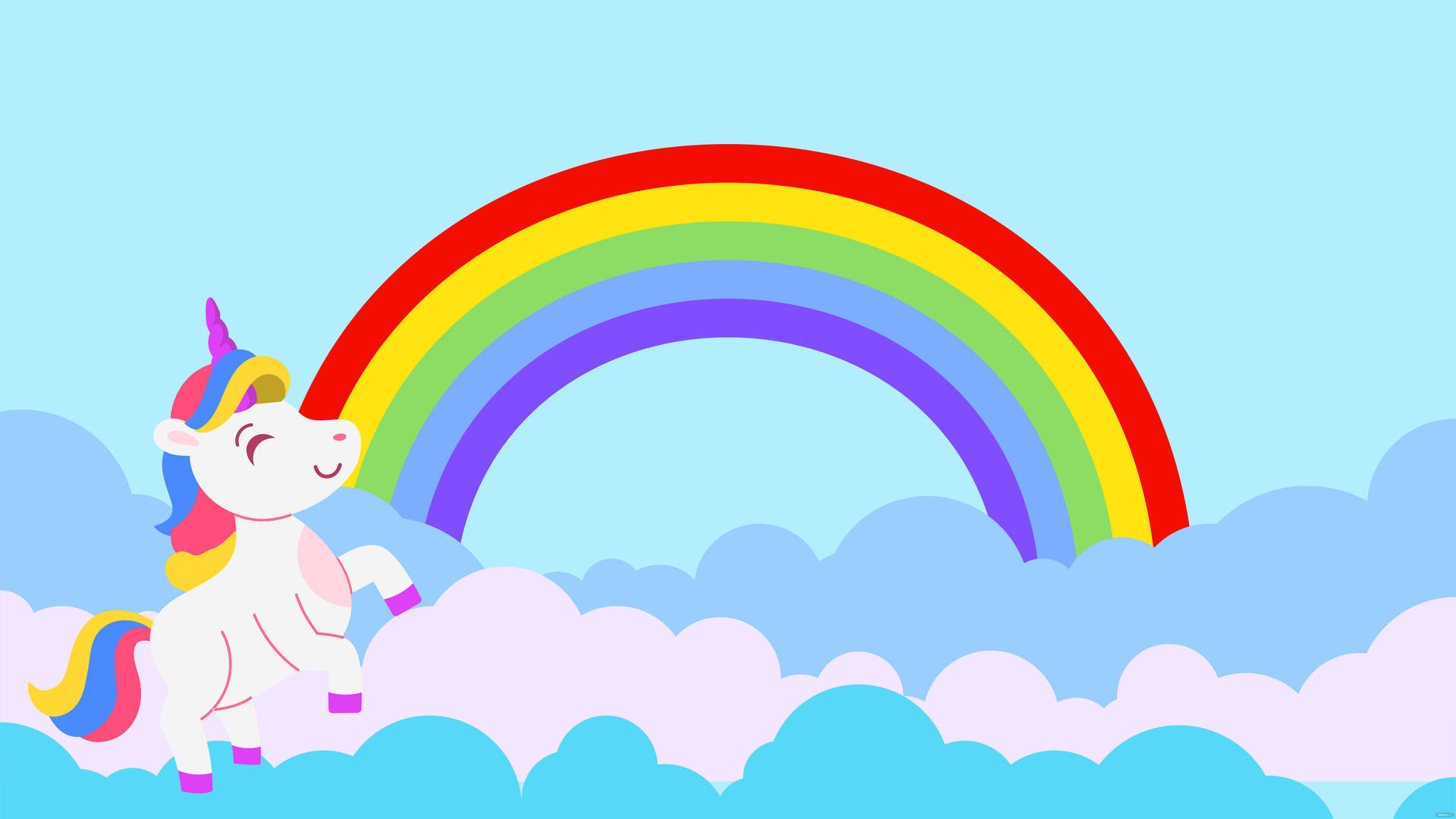 Unicorn Rainbow Background