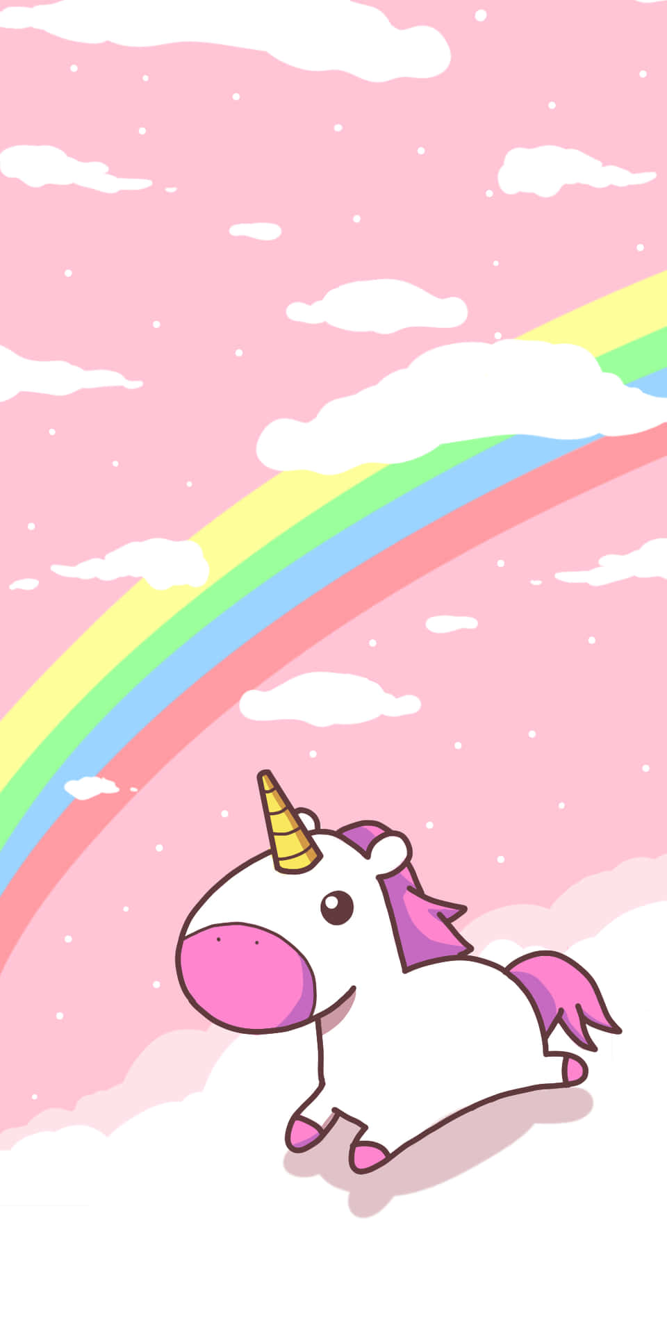 Unicorn Rainbow Fantasy Phone Wallpaper Background