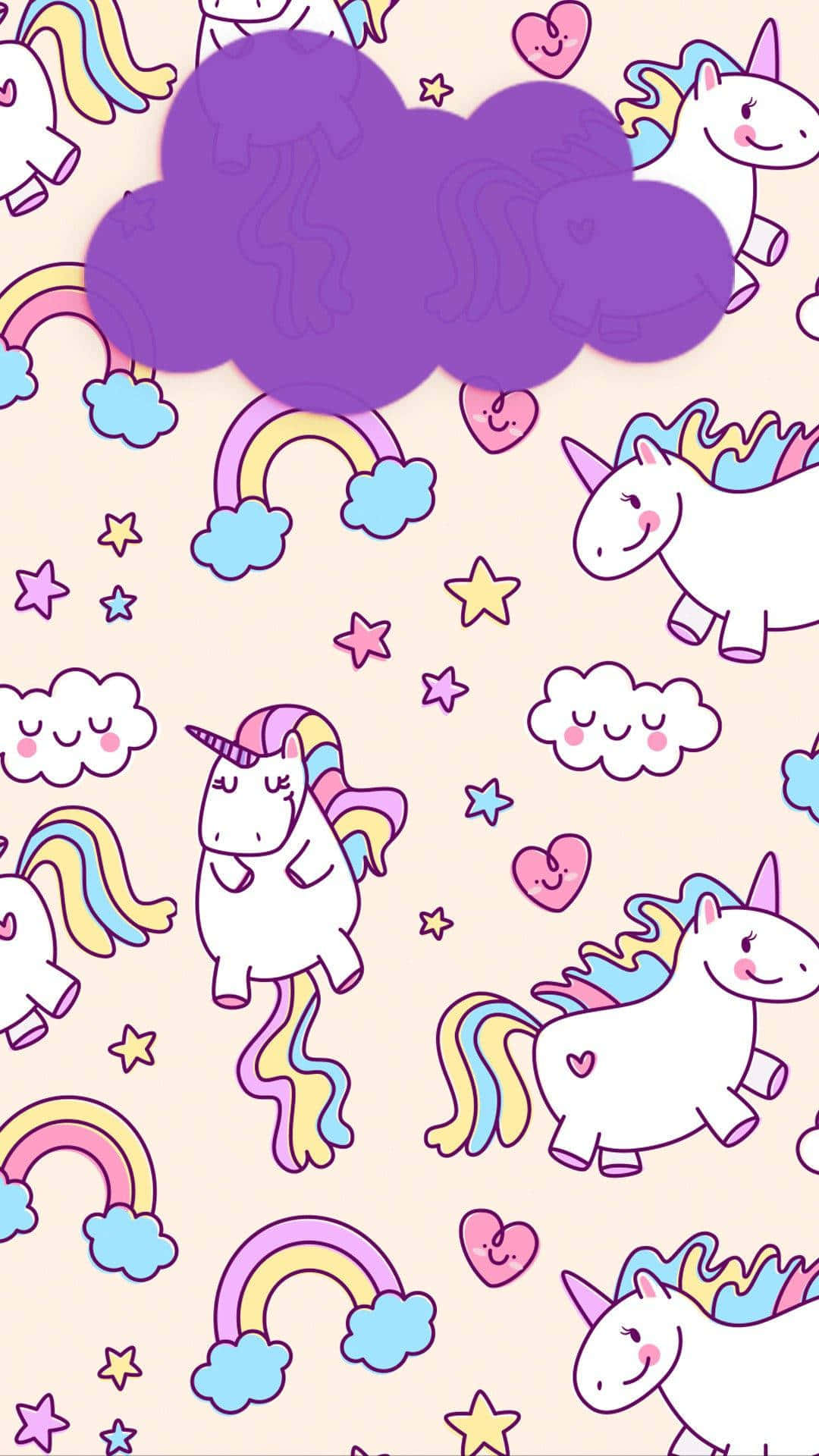 Unicorn Rainbow Pattern Wallpaper