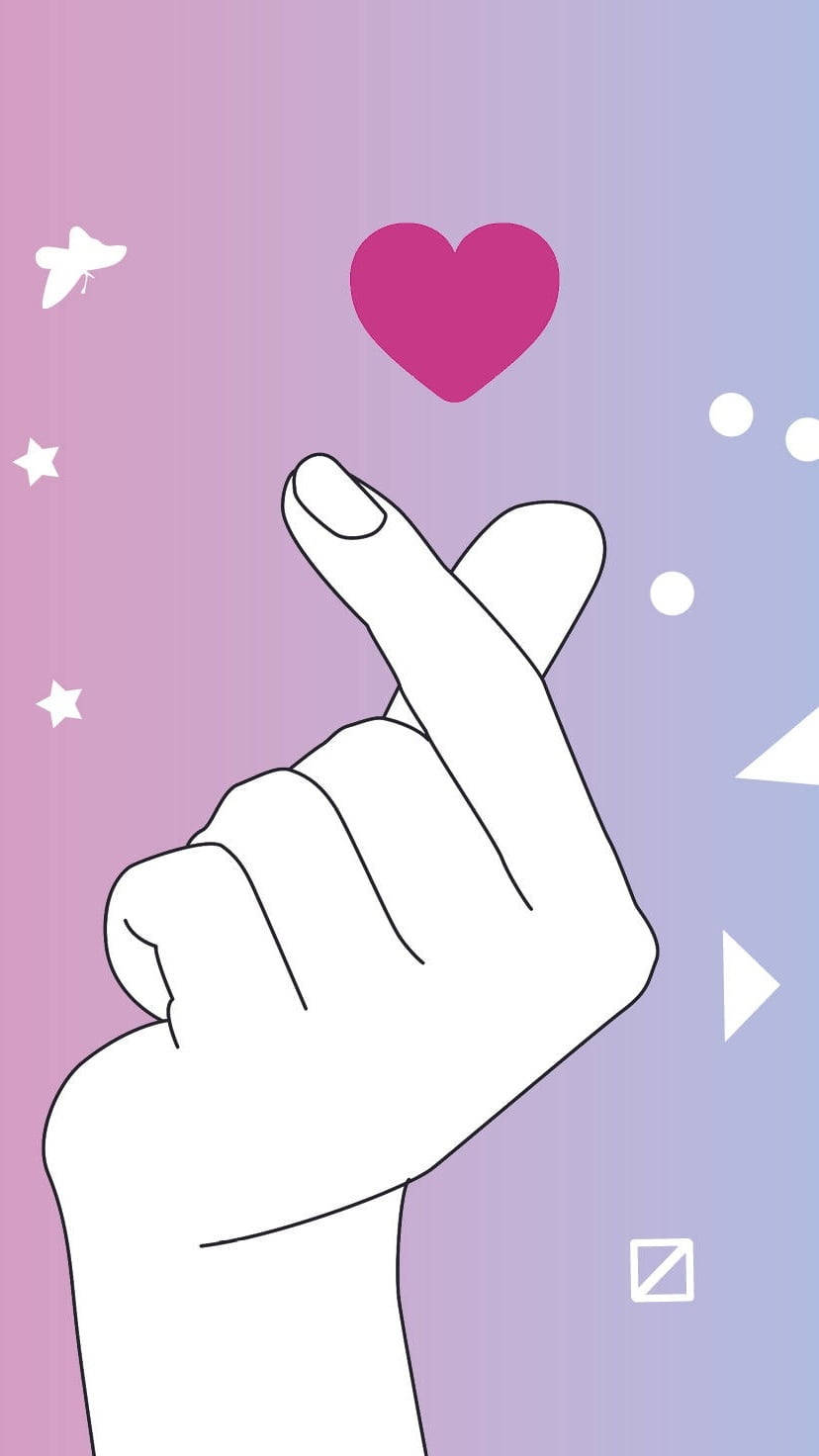 Unicorn Saranghae Finger Heart