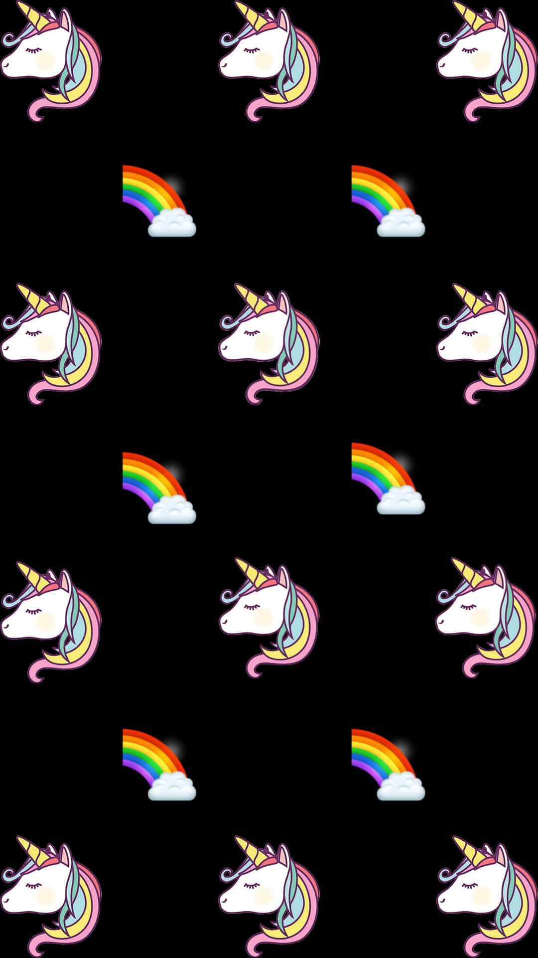 Unicornand Rainbow Pattern Background