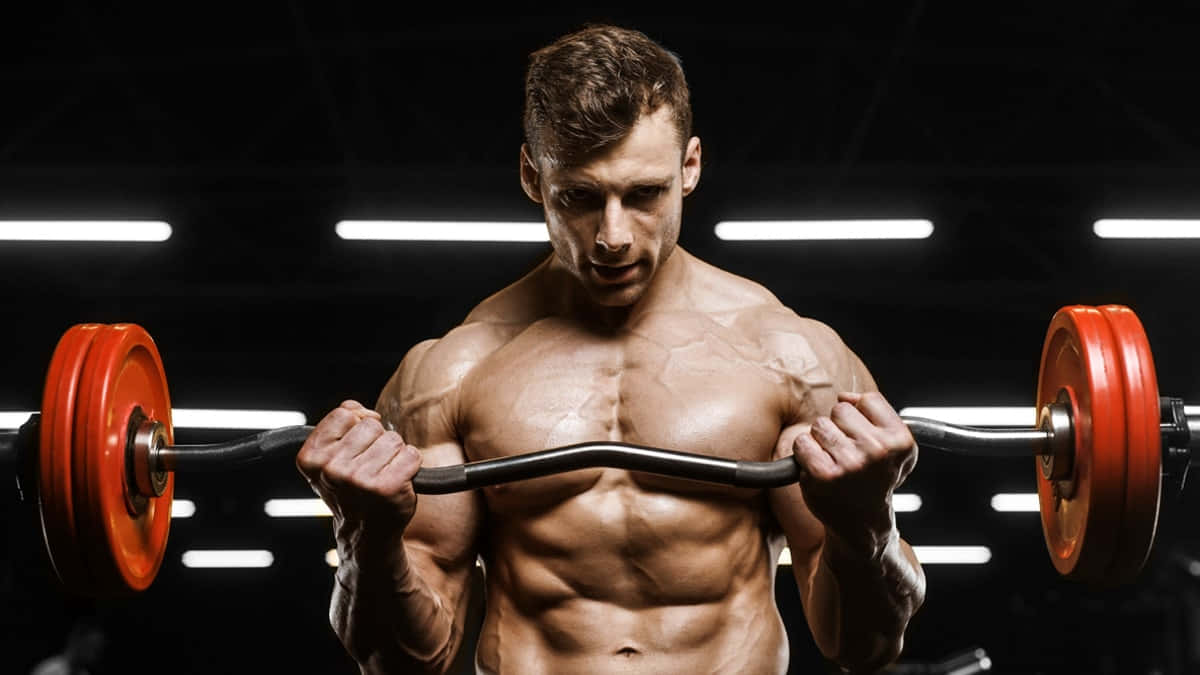 Unilateral Exercise While Carrying Heavy Barbells Background