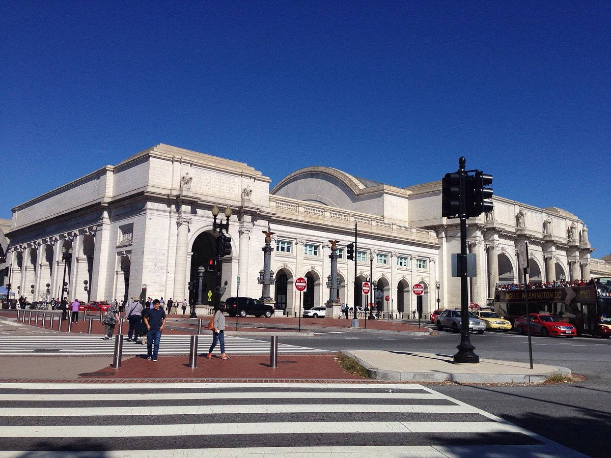 Union Station With A Blue Sky Background