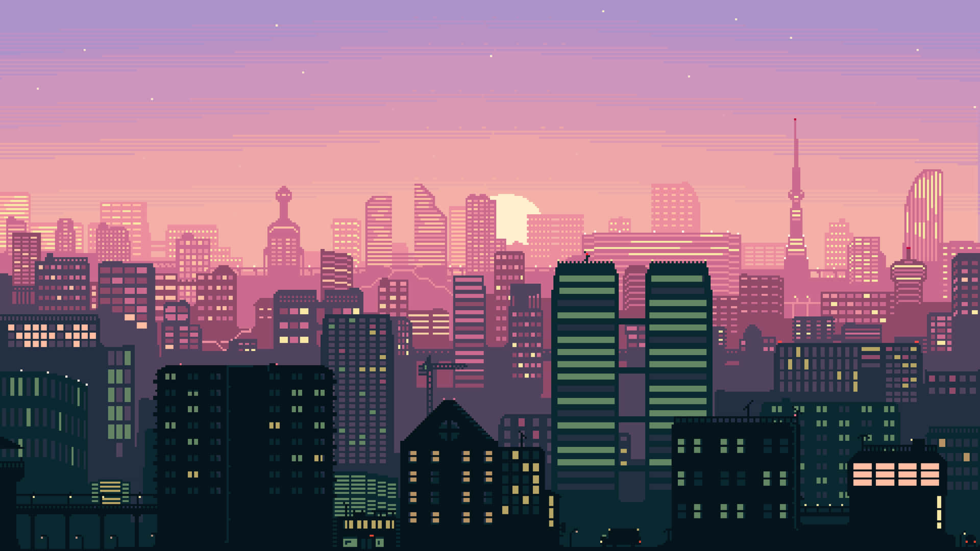 Unique And Colorful Pink Pixel Art