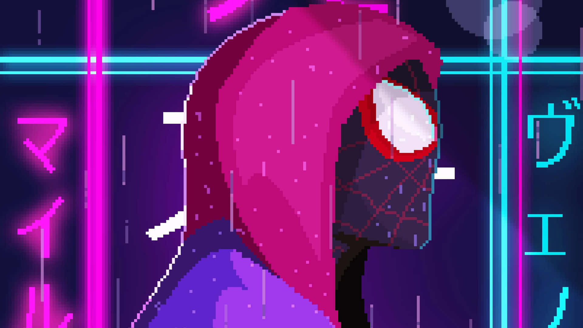 Unique And Creative Pink Pixel Art Design