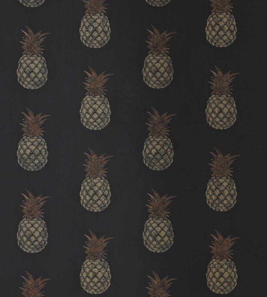 Unique Black And Brown Pineapple Patterns Background