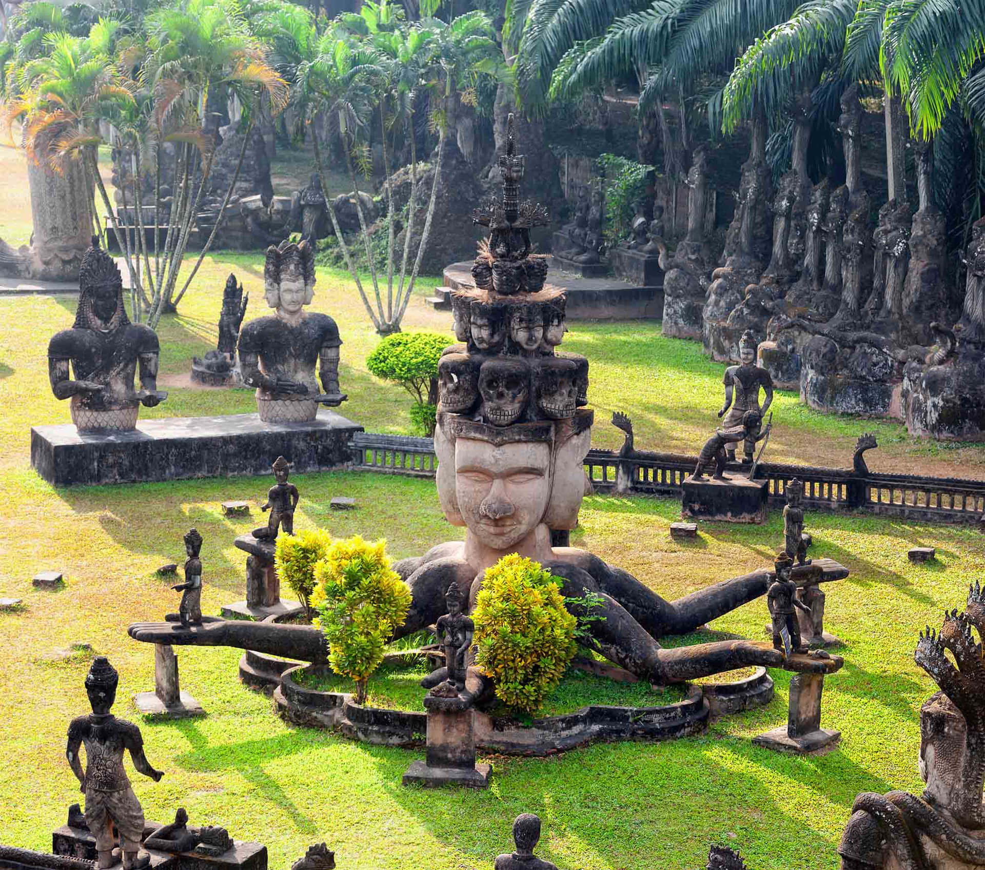 Unique Buddha Park Scenery In Vientiane