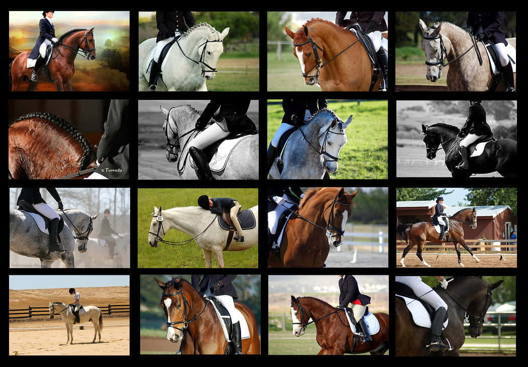 Unique Horse Collage Background
