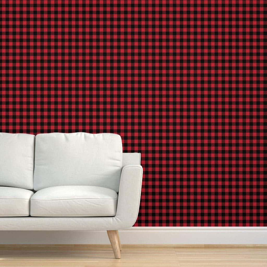 Unique, Stylish Black And Red Plaid Background