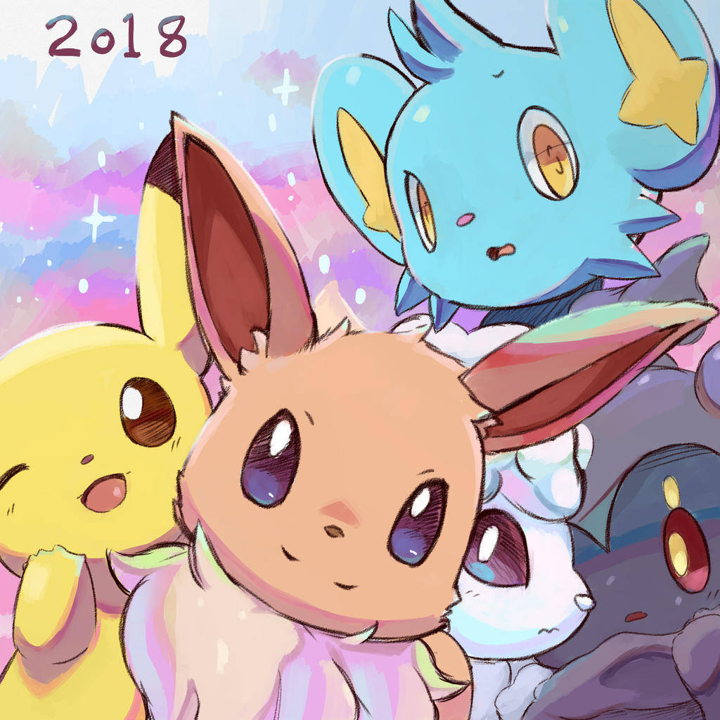 Unite The Cute Eeveelutions Pals Background