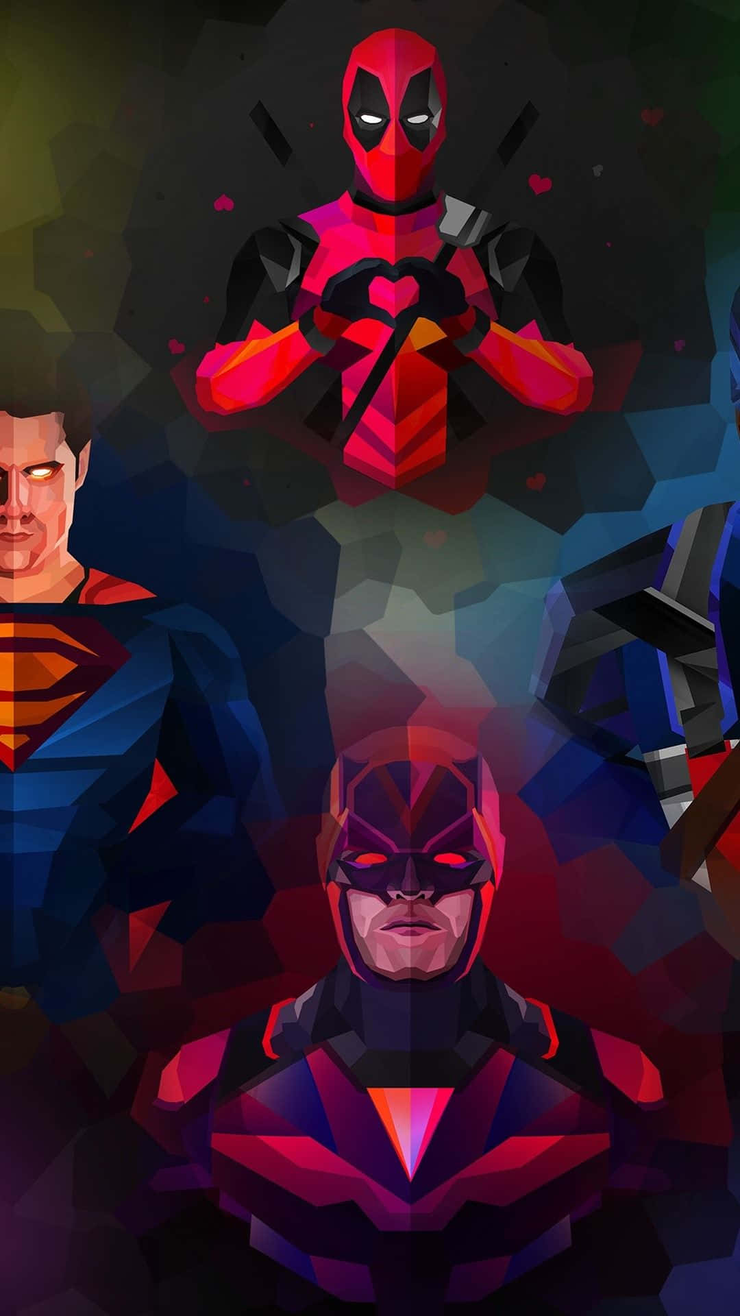 Unite The Superheroes Of Marvel And Dc Onto Your Iphone Background