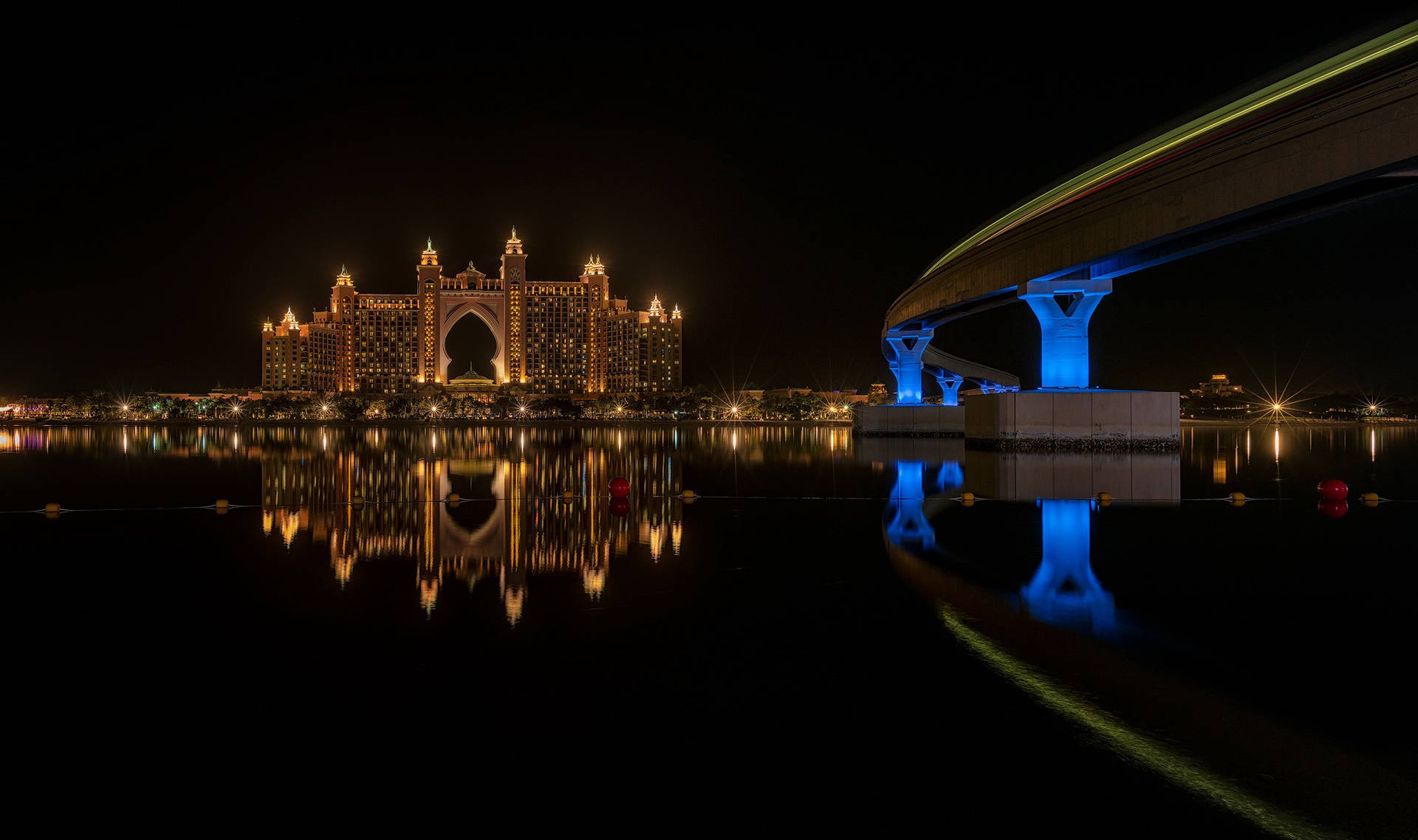 United Arab Emirates Black Night Background