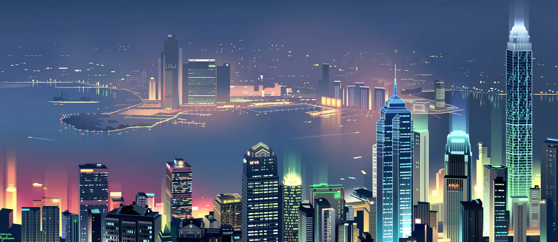 United Arab Emirates Skyline Illustration Background