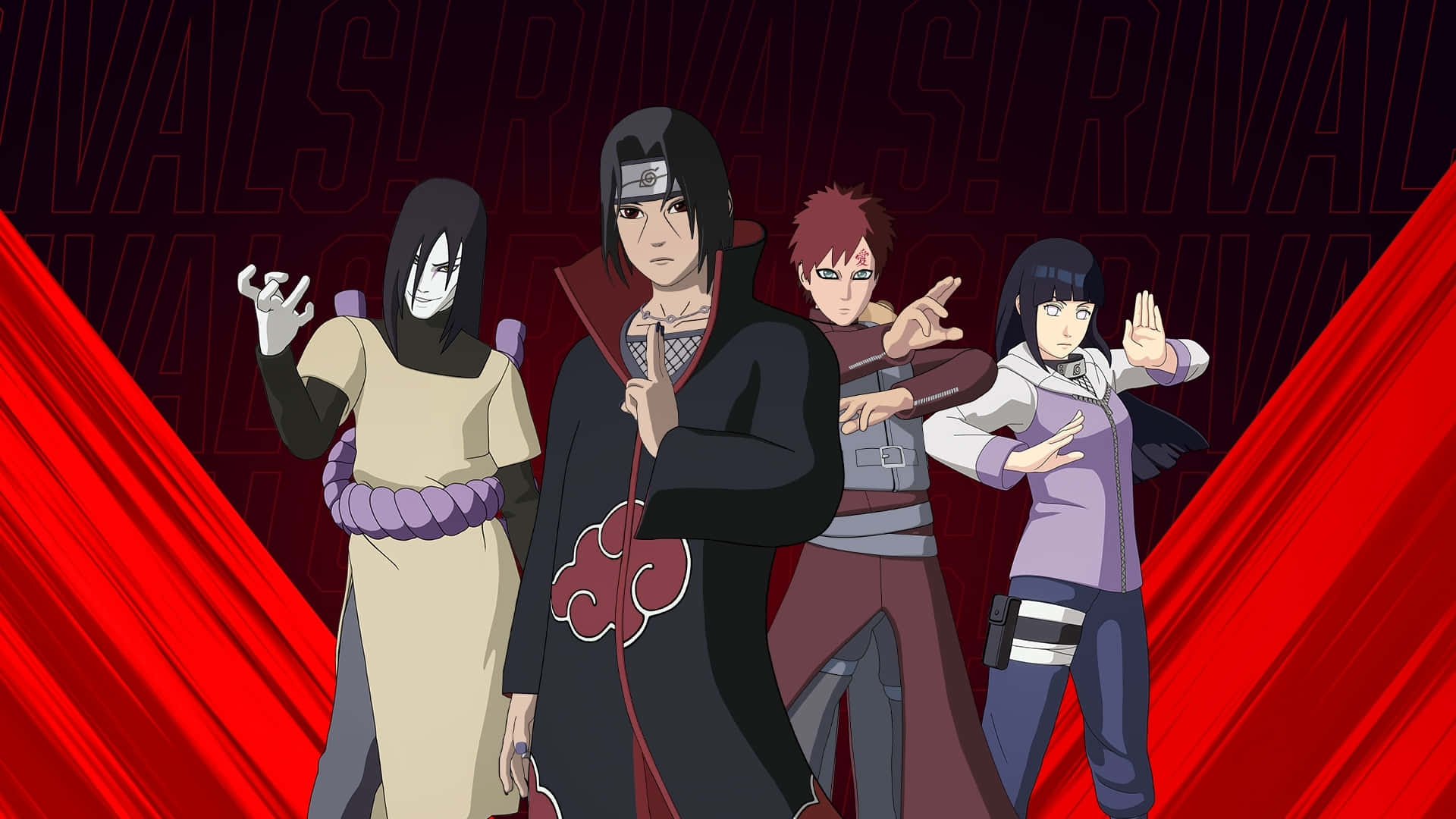 United As Team 7, Naruto And His Fellow Ninja Stand Together To Protect Their Village From Harm. Background