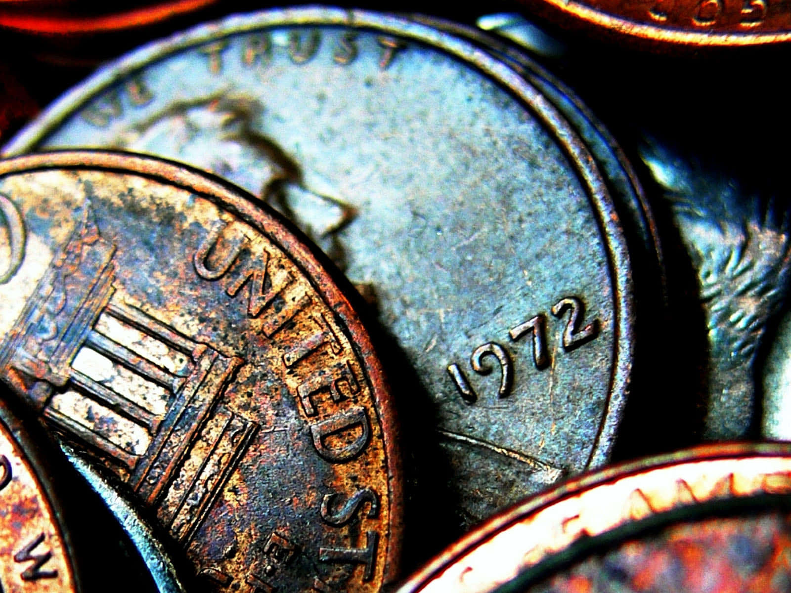 United States 1972 Coin Background