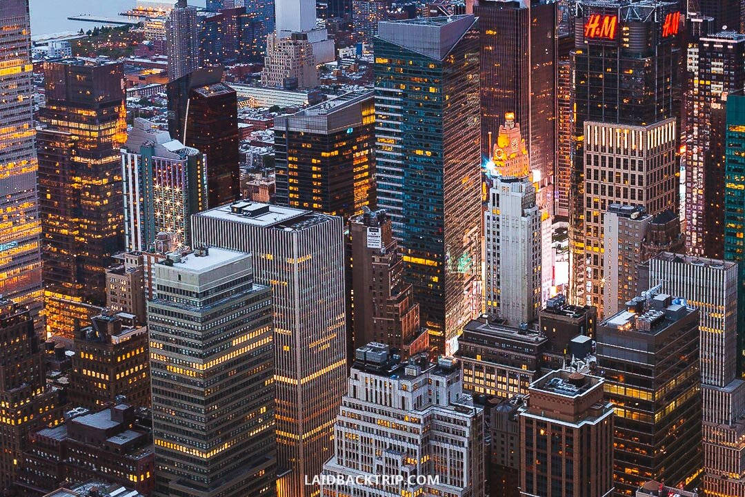 United States Buildings At Night