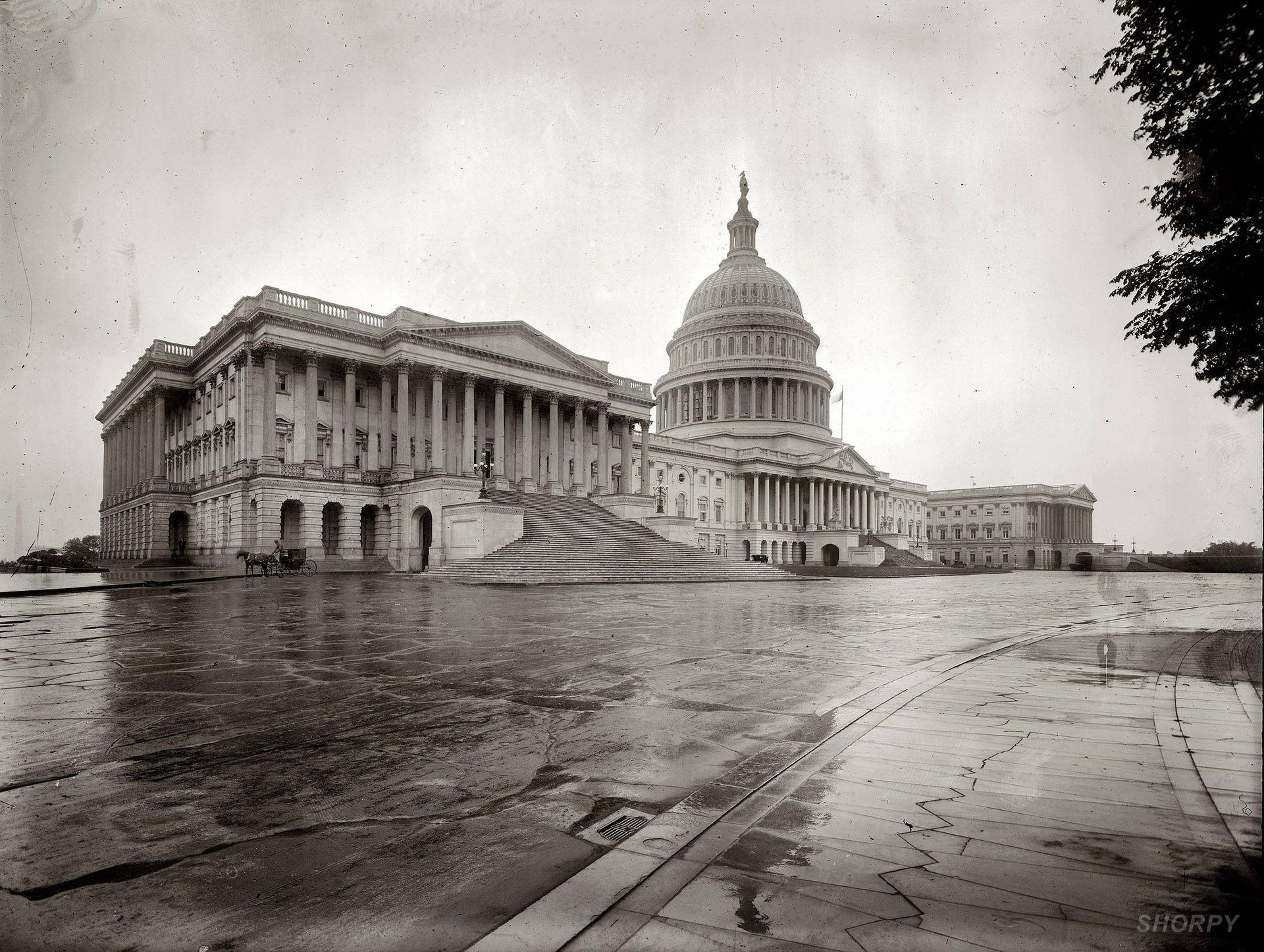 United States Capitol Old Bw