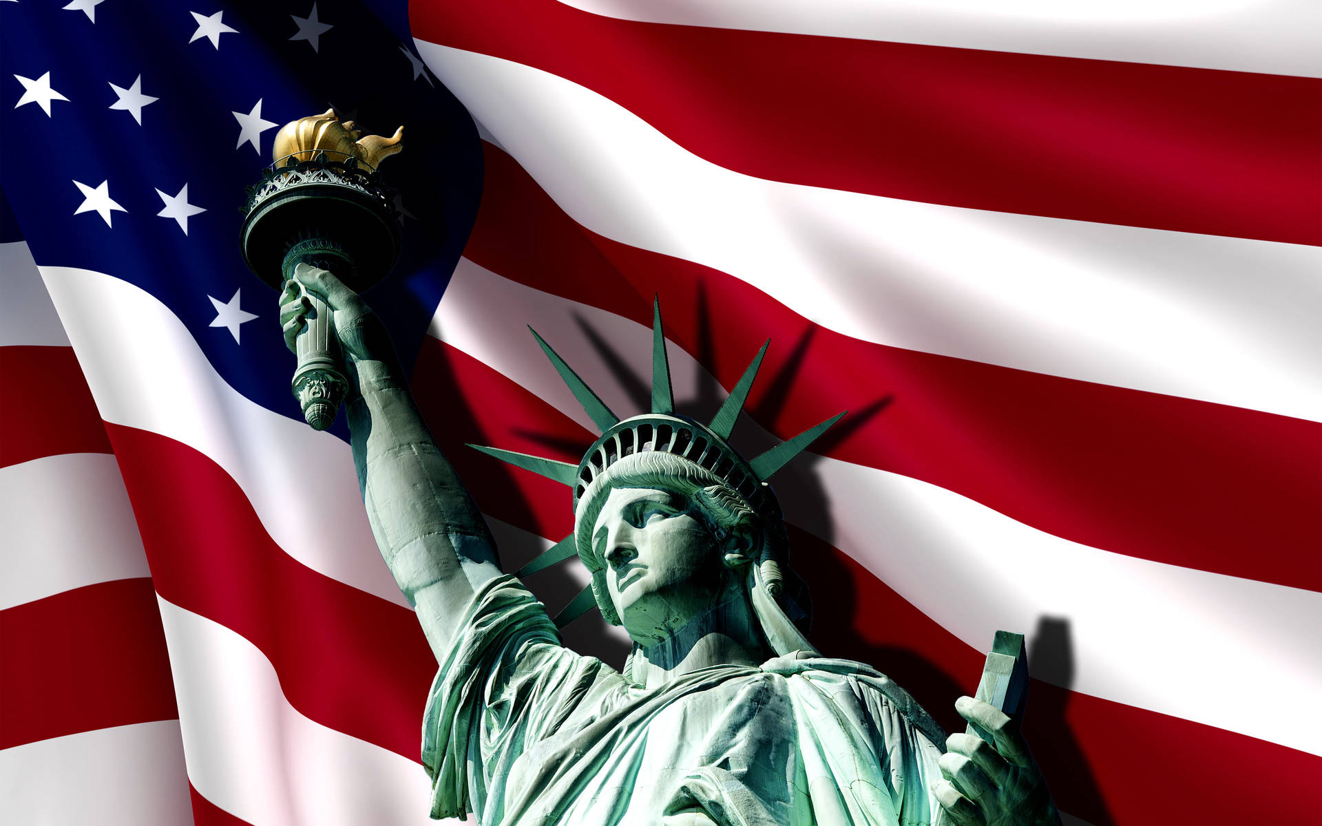 United States Flag New York 4k Background