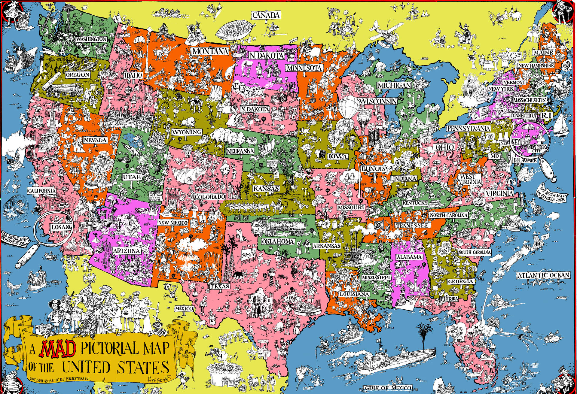 United States Mad Pictorial Map