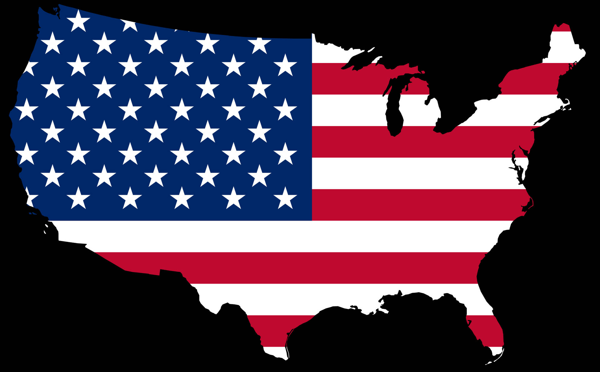 United States Map Flag Design