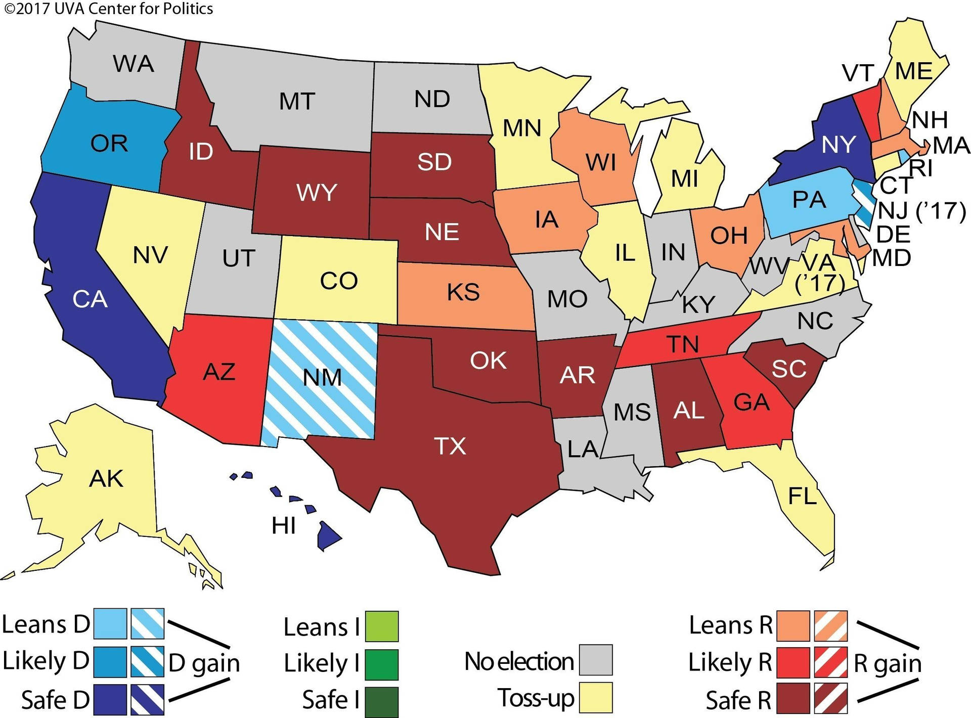 United States Map Political Statistics Map