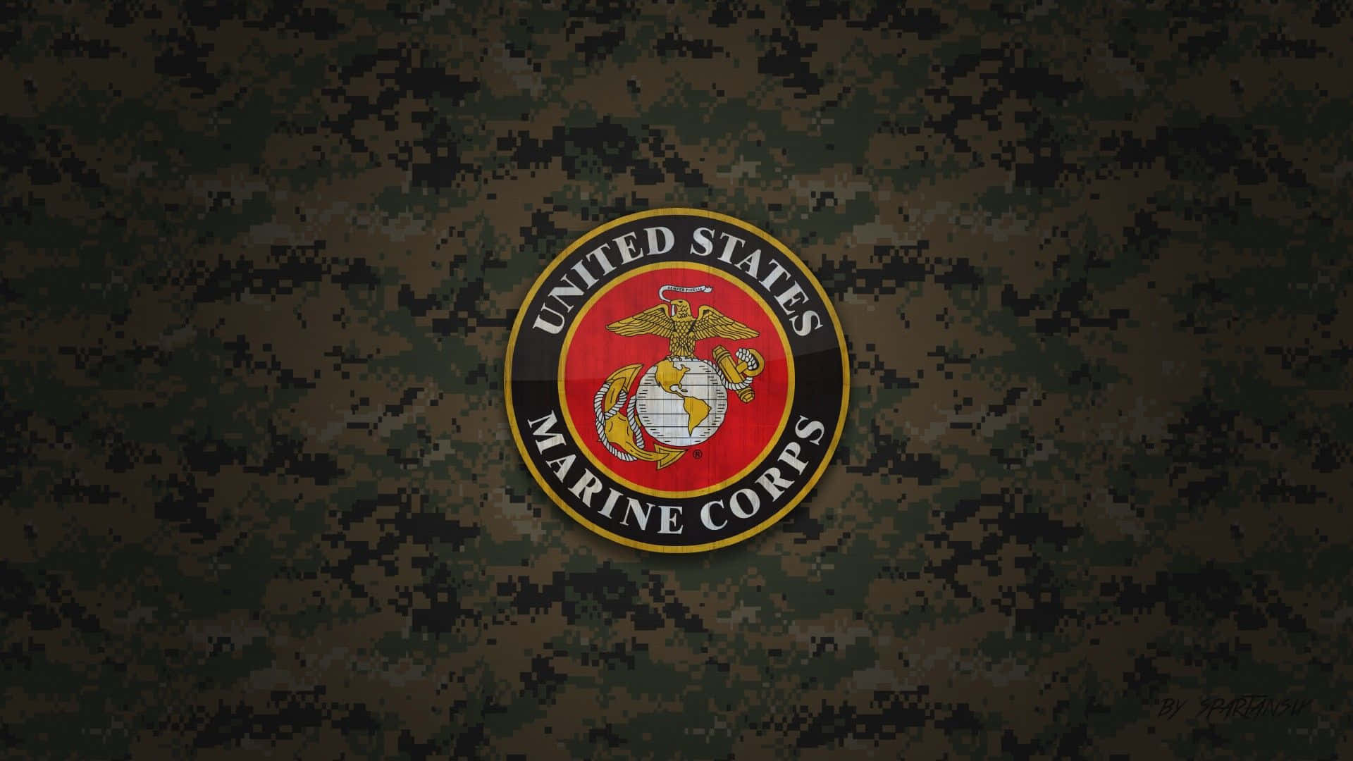 United States Marines Charge Into Battle Background