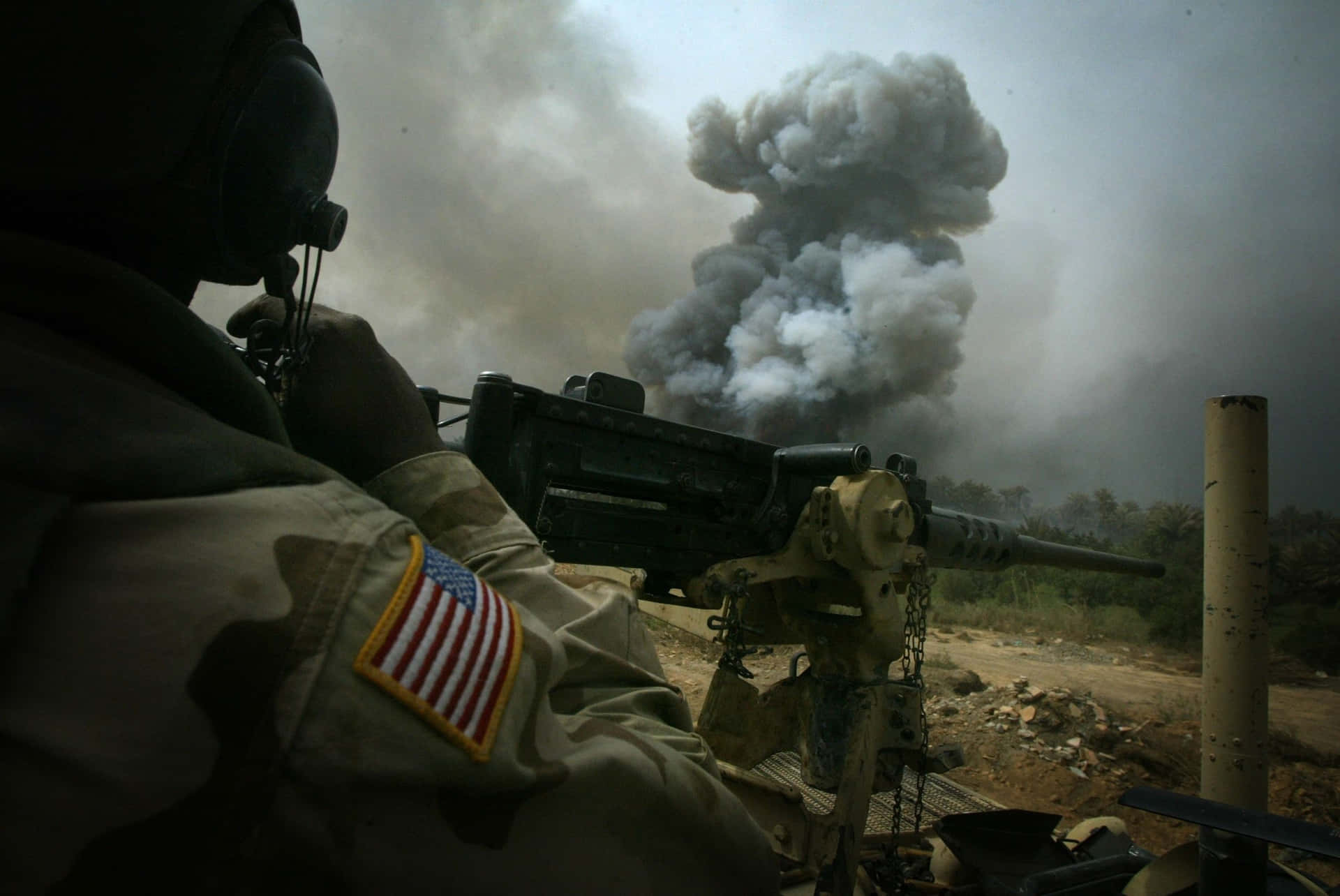 United States Military Explosion Background