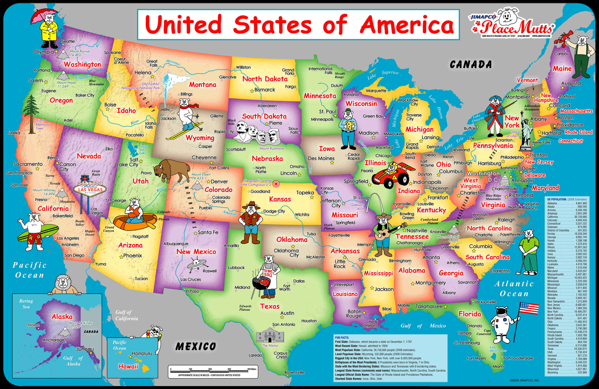 United States Tourist Guide Map Background