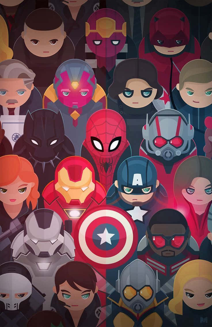 Uniting Marvel And Dc For Fun And Entertainment On Your Iphone Background