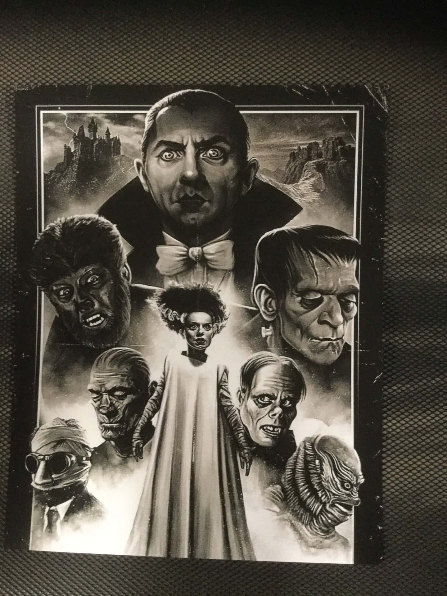Universal Monsters Characters Photocard Background