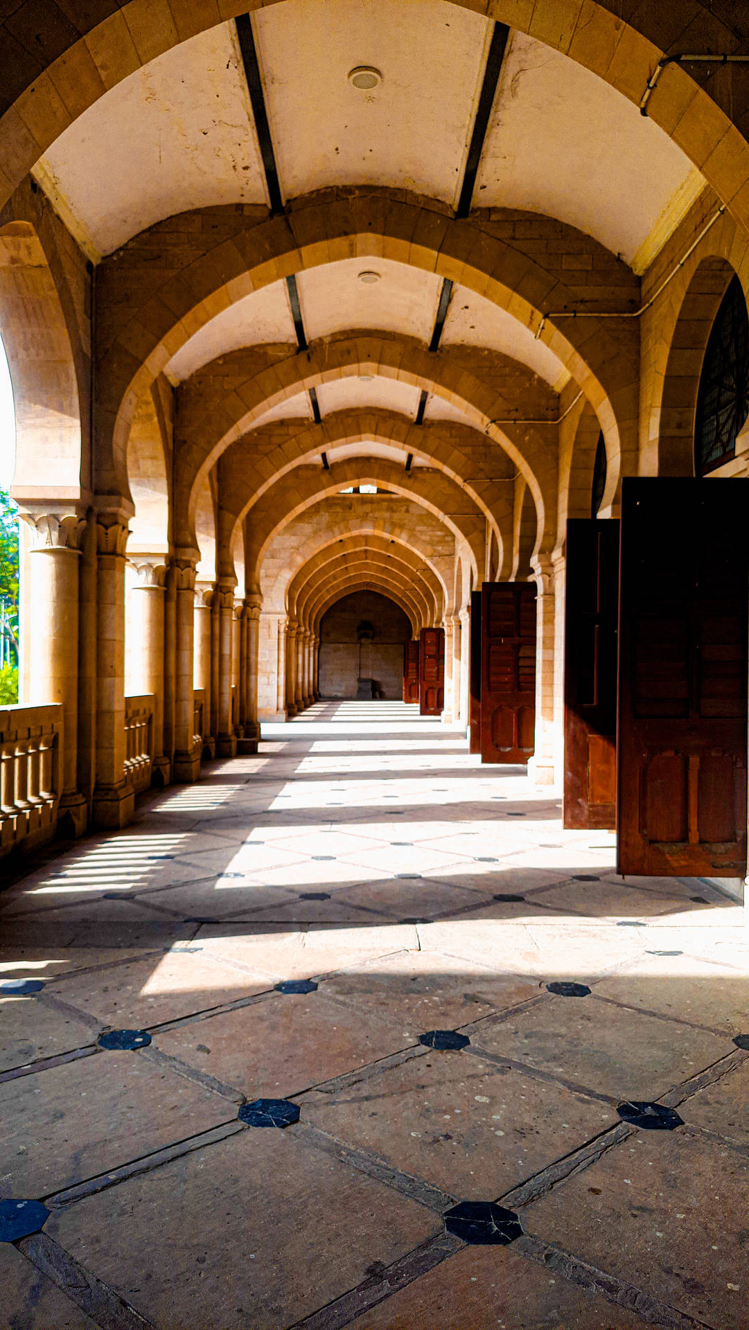 University Arch Hallway Background