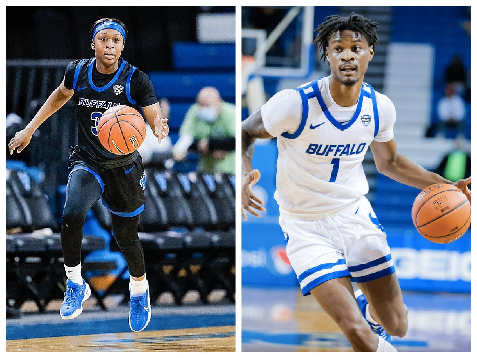 University At Buffalo Suny Basketball Players Collage Background