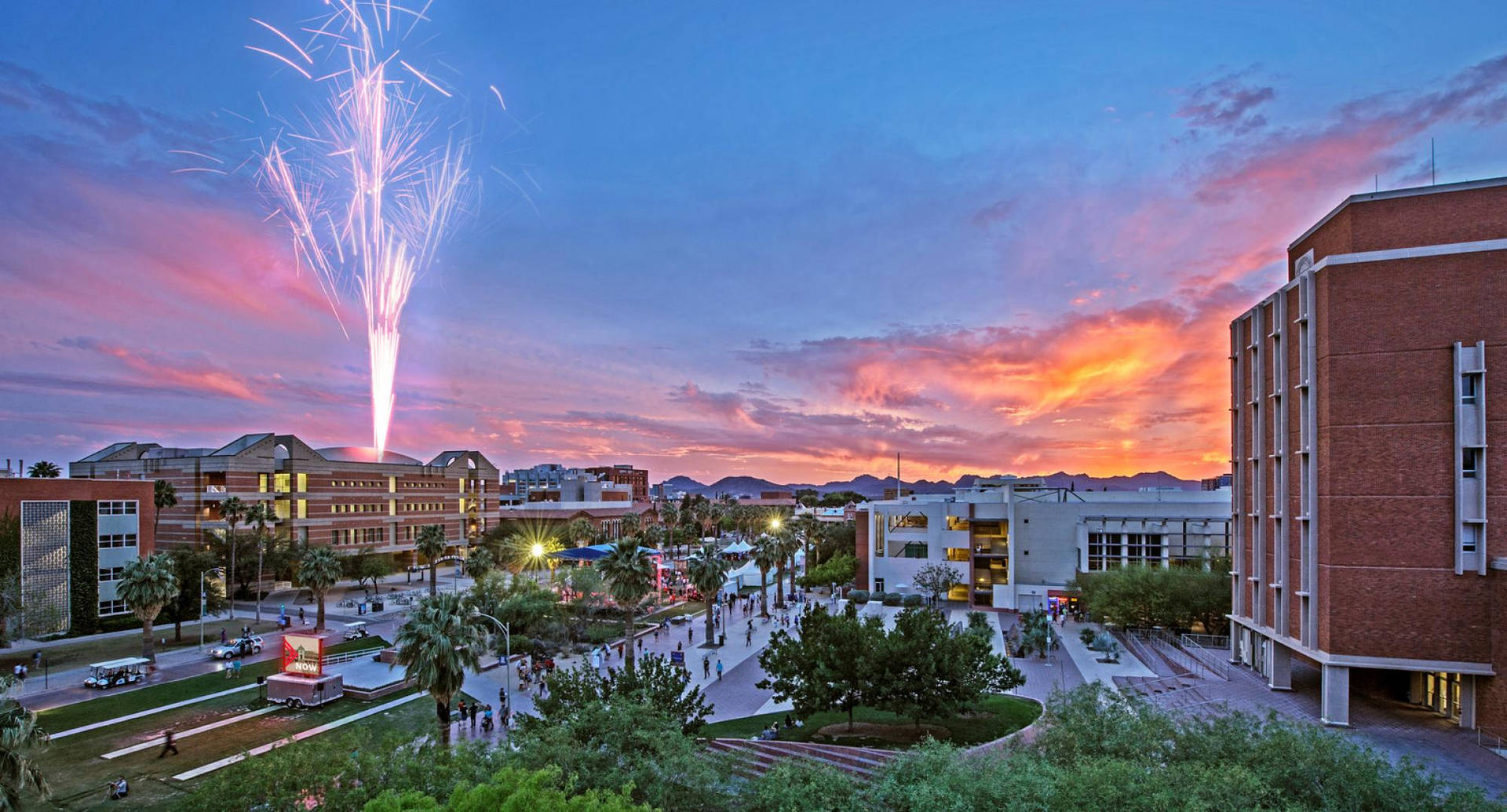 University Of Arizona Fireworks Background