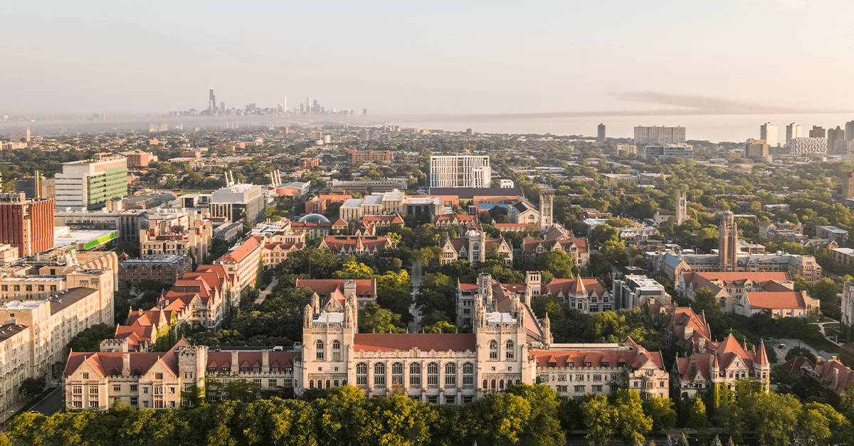 University Of Chicago Sunset Background