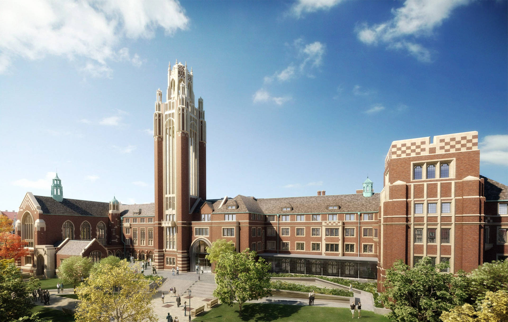 University Of Chicago Tower Background