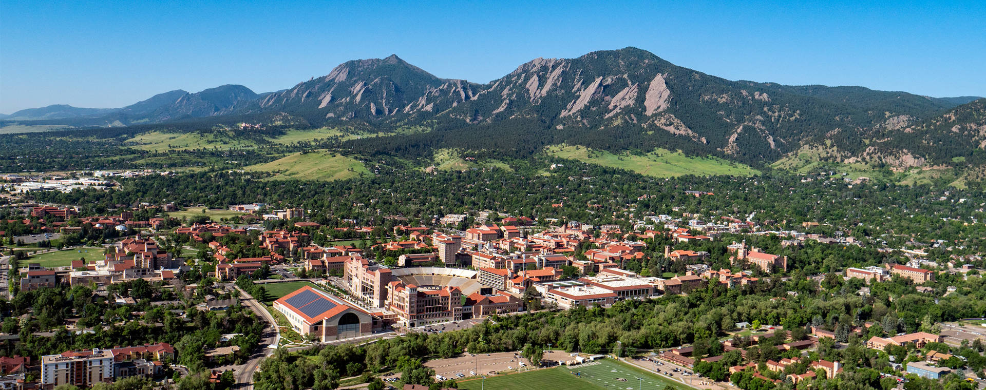 University Of Colorado Aerial View Background