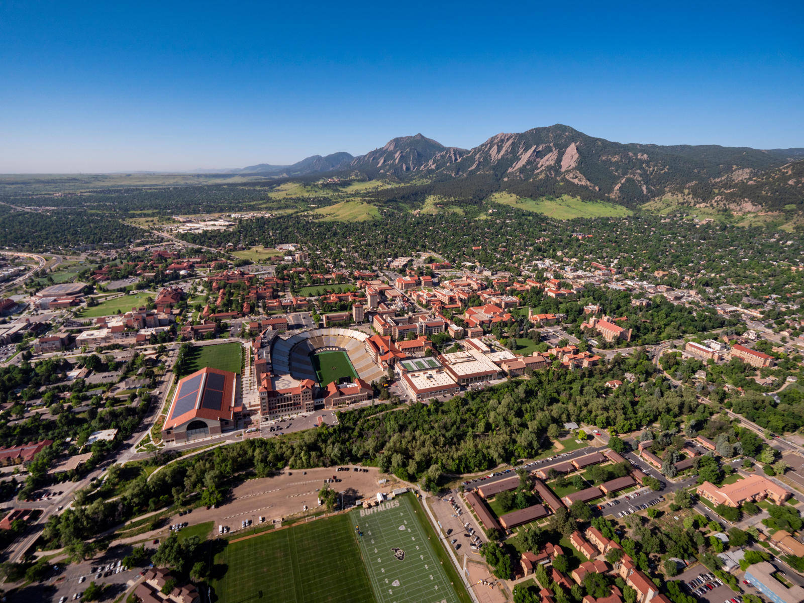 University Of Colorado At Boulder Aerial View Background