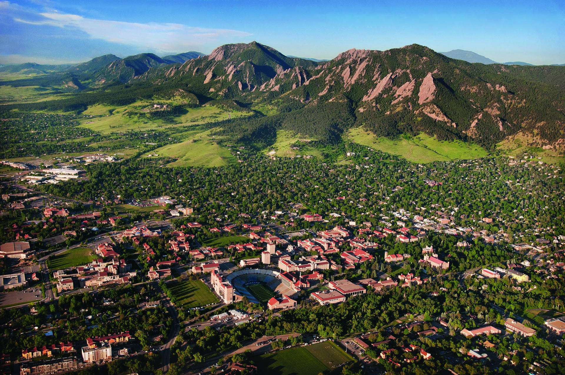 University Of Colorado At Boulder Drone Shot Background