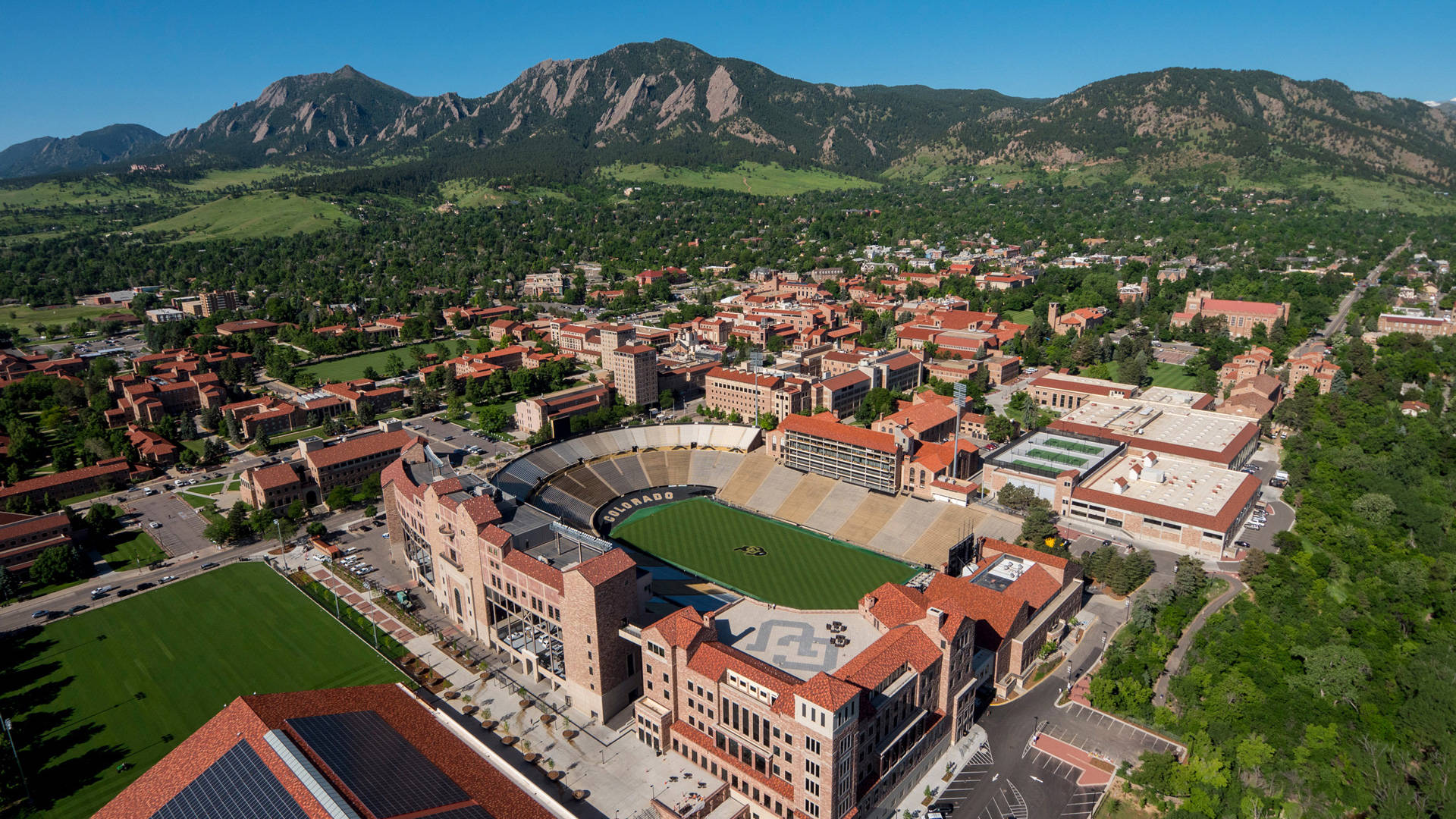 University Of Colorado Boulder Folsom Field Stadium Background