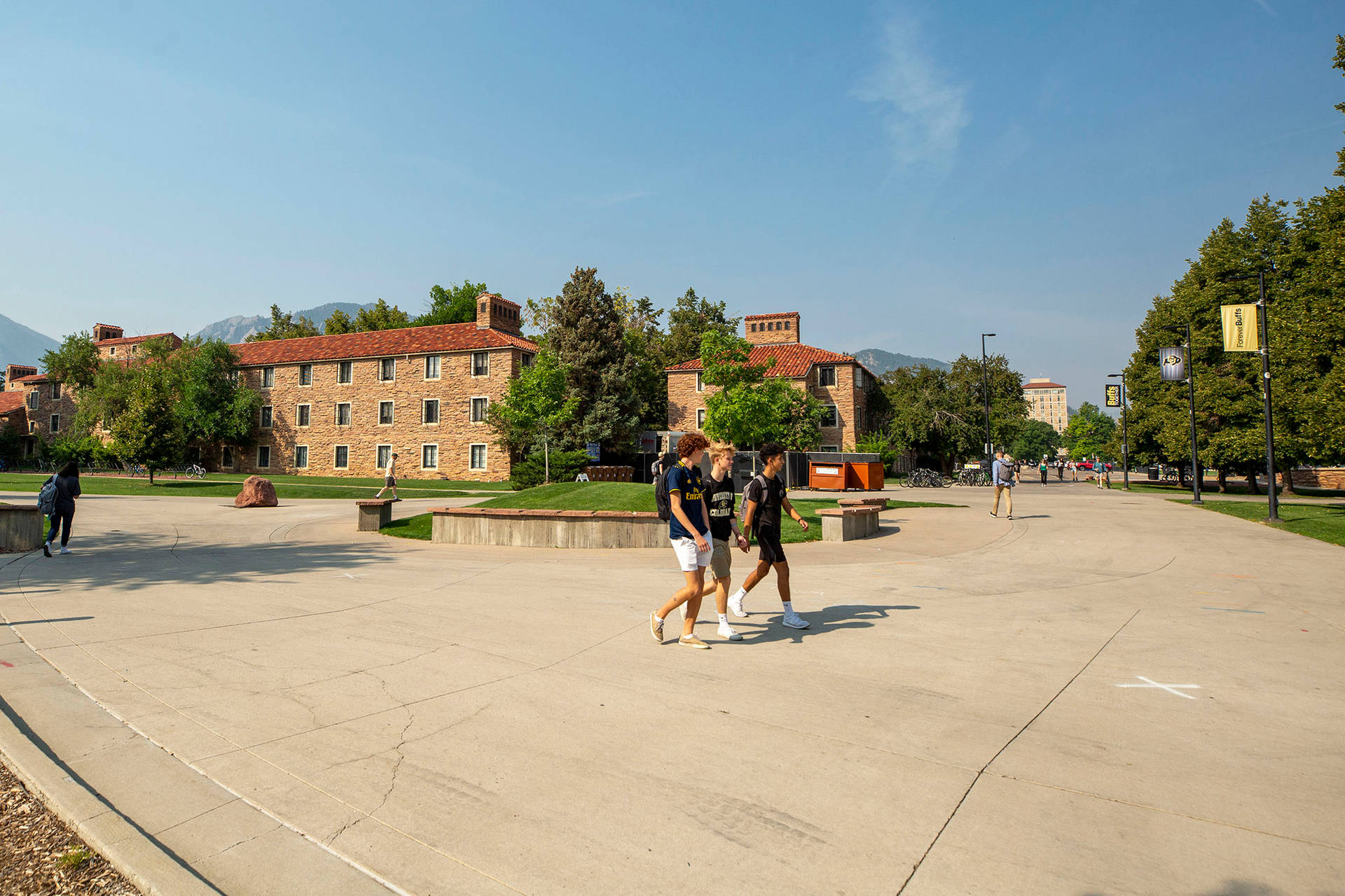 University Of Colorado Concrete Walkways Background